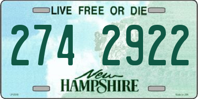 NH license plate 2742922