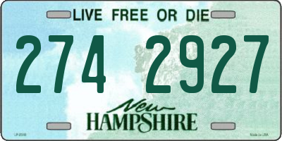 NH license plate 2742927