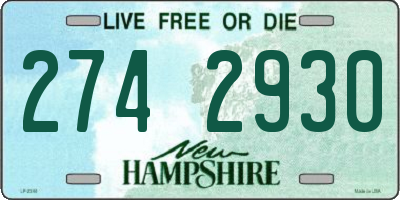 NH license plate 2742930