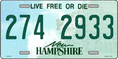 NH license plate 2742933