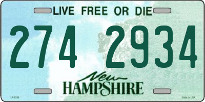 NH license plate 2742934