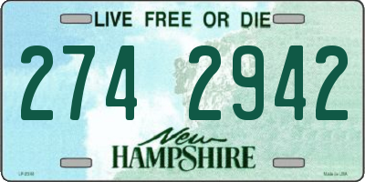 NH license plate 2742942
