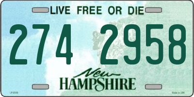 NH license plate 2742958