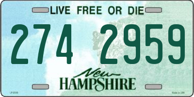 NH license plate 2742959