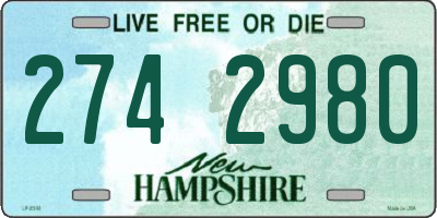 NH license plate 2742980