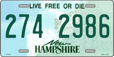 NH license plate 2742986