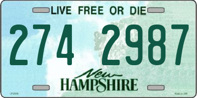 NH license plate 2742987