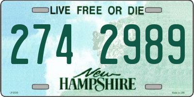 NH license plate 2742989