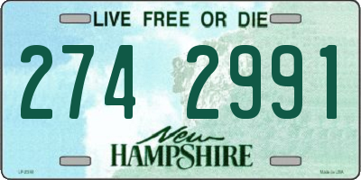 NH license plate 2742991
