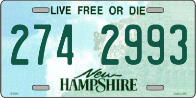 NH license plate 2742993