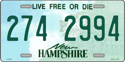 NH license plate 2742994