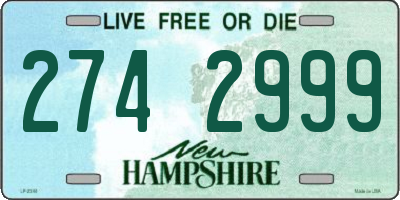 NH license plate 2742999