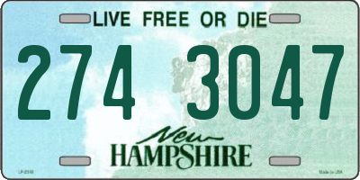 NH license plate 2743047
