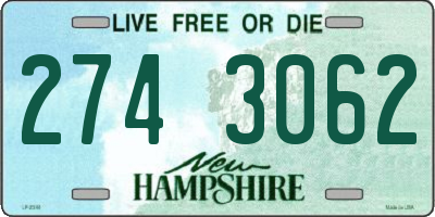 NH license plate 2743062