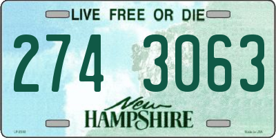 NH license plate 2743063