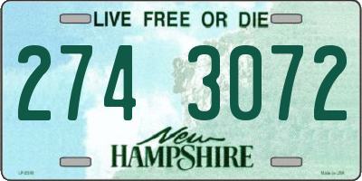 NH license plate 2743072