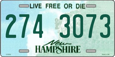 NH license plate 2743073
