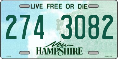 NH license plate 2743082