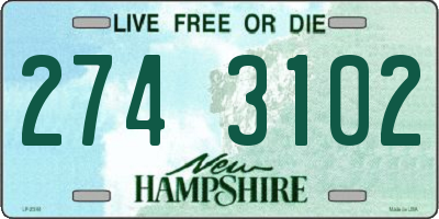 NH license plate 2743102