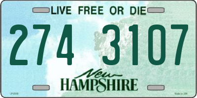 NH license plate 2743107