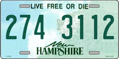 NH license plate 2743112