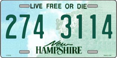 NH license plate 2743114