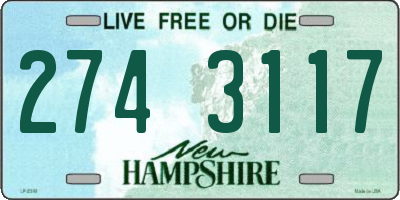 NH license plate 2743117