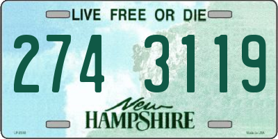 NH license plate 2743119