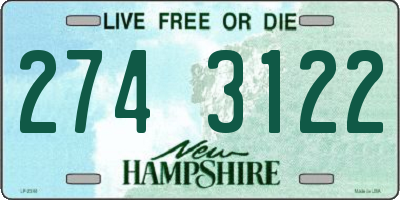 NH license plate 2743122