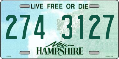 NH license plate 2743127