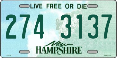 NH license plate 2743137