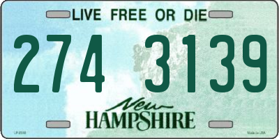 NH license plate 2743139