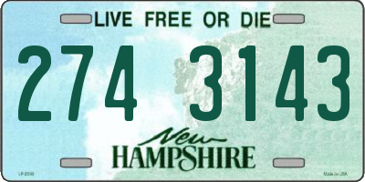 NH license plate 2743143
