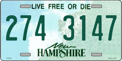 NH license plate 2743147