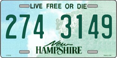 NH license plate 2743149