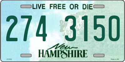 NH license plate 2743150