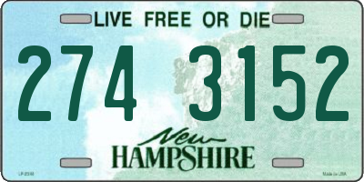 NH license plate 2743152