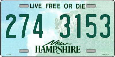 NH license plate 2743153