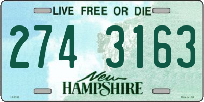 NH license plate 2743163