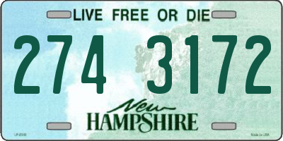 NH license plate 2743172
