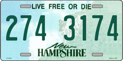 NH license plate 2743174