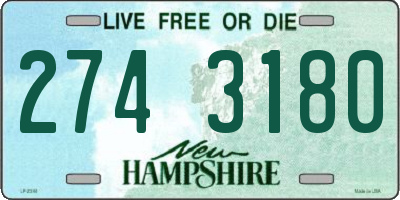 NH license plate 2743180