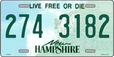 NH license plate 2743182