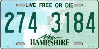 NH license plate 2743184