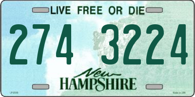 NH license plate 2743224