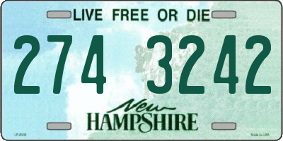 NH license plate 2743242