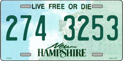 NH license plate 2743253