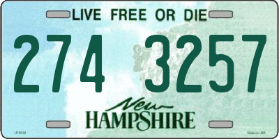 NH license plate 2743257