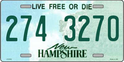 NH license plate 2743270