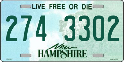 NH license plate 2743302